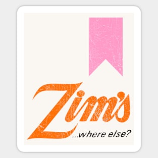 Zim's San Francisco Defunct Restaurant Sticker